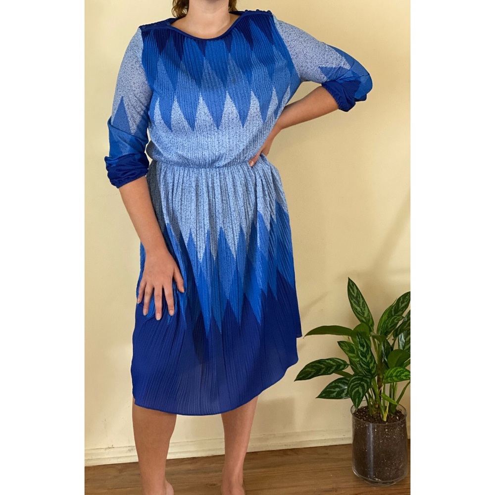 Vintage 70s/80s long sleeve dress plus size